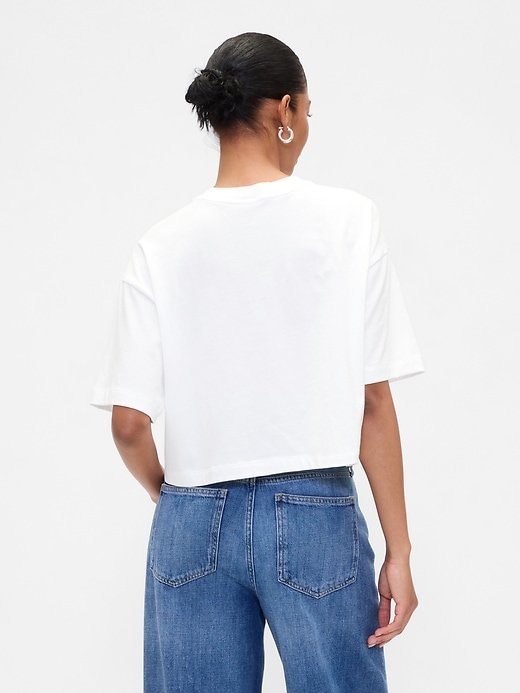Image number 2 showing, Oversized Cropped Crewneck T-Shirt