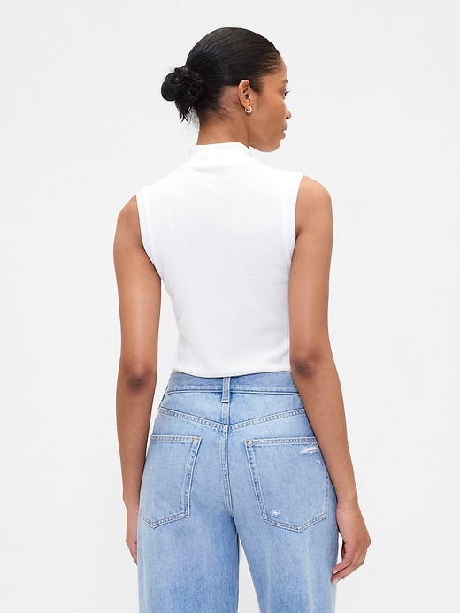 Image number 2 showing, Modern Ribbed Mockneck Tank Top