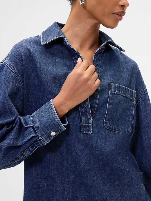 Image number 4 showing, Denim Big Shirt