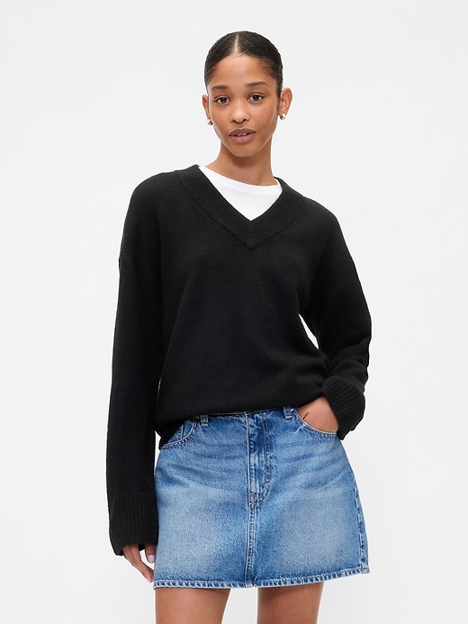 Image number 1 showing, Oversized V-Neck Sweater