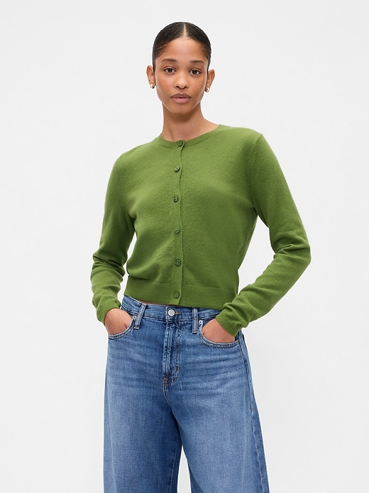 Image number 1 showing, Cashsoft Crewneck Cardigan