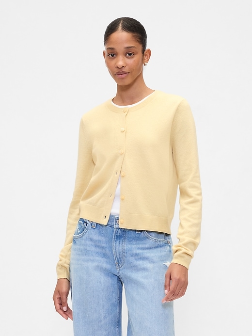 Image number 1 showing, Cashsoft Crewneck Cardigan