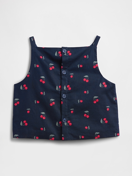 Image number 5 showing, Linen-Blend Apron Top