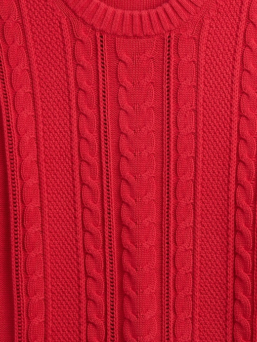 Image number 4 showing, Cable-Knit Crewneck Sweater