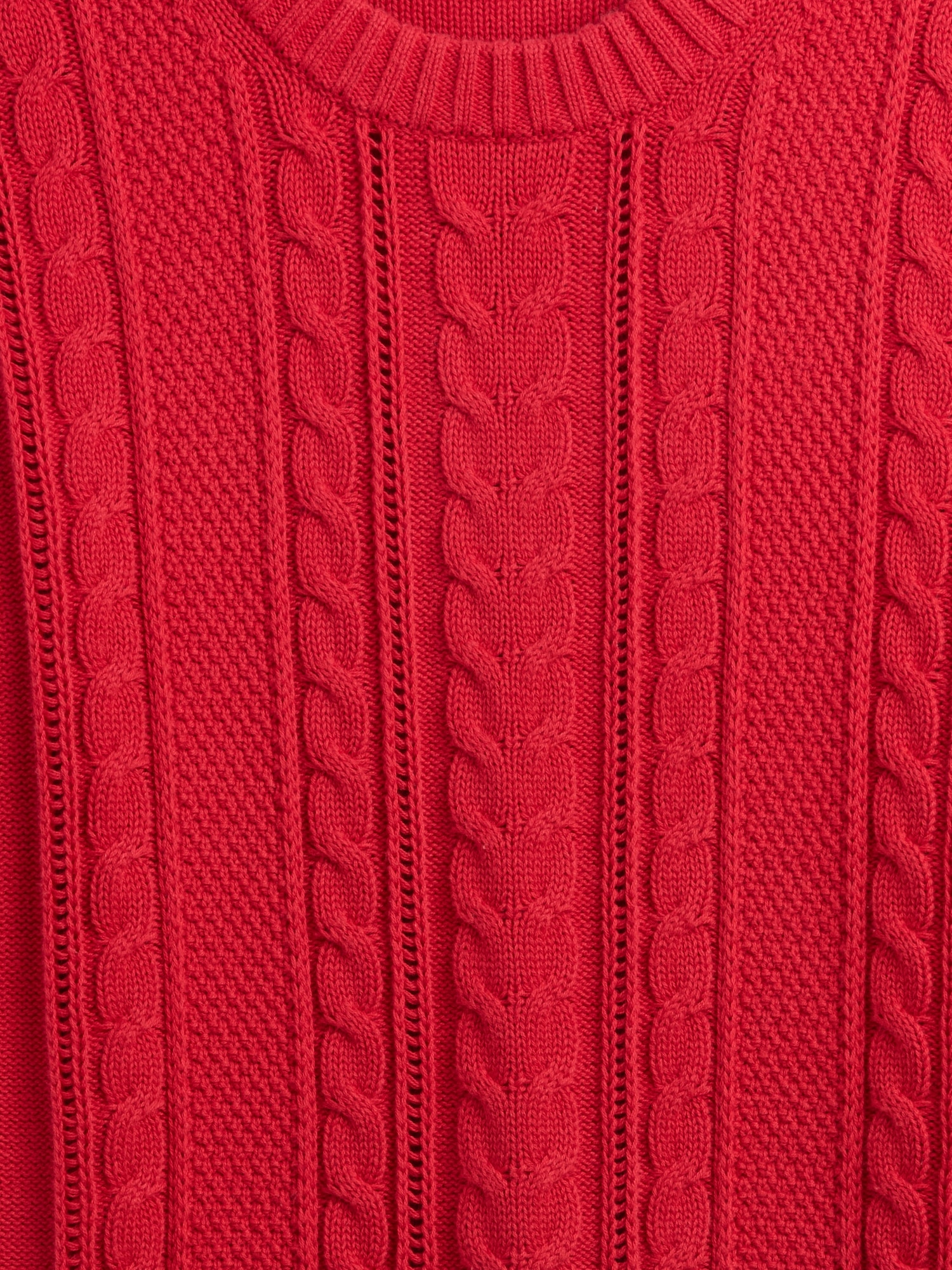 Gap Factory Cable-knit Crewneck Sweater In Red