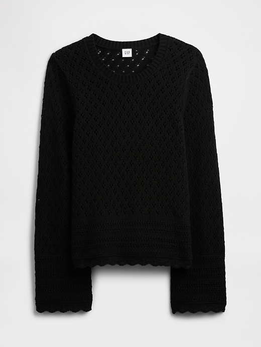 Image number 5 showing, Relaxed Mixed-Stitch Balloon-Sleeve Cardigan