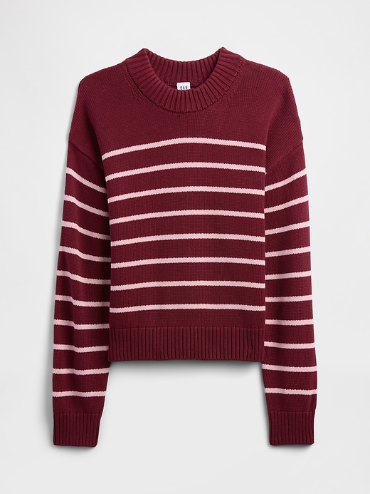 Image number 5 showing, Relaxed Stripe Cropped Sweater