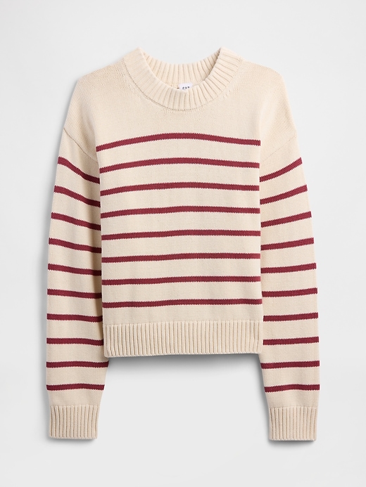 Image number 5 showing, Relaxed Stripe Cropped Sweater