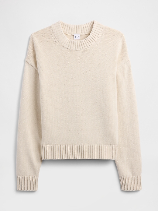Image number 5 showing, Relaxed Cropped Crewneck Sweater