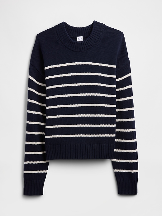 Image number 5 showing, Relaxed Stripe Cropped Sweater