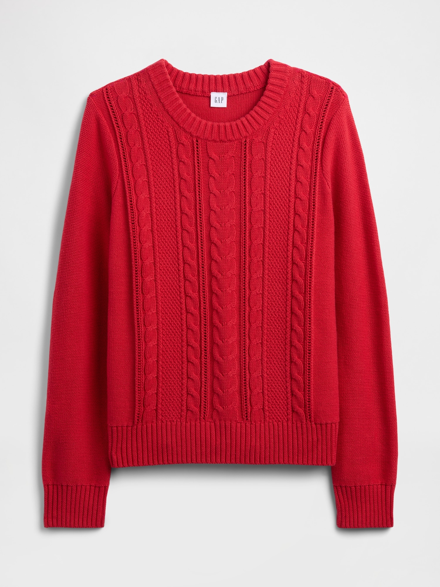 Gap Factory Cable-knit Crewneck Sweater In Red