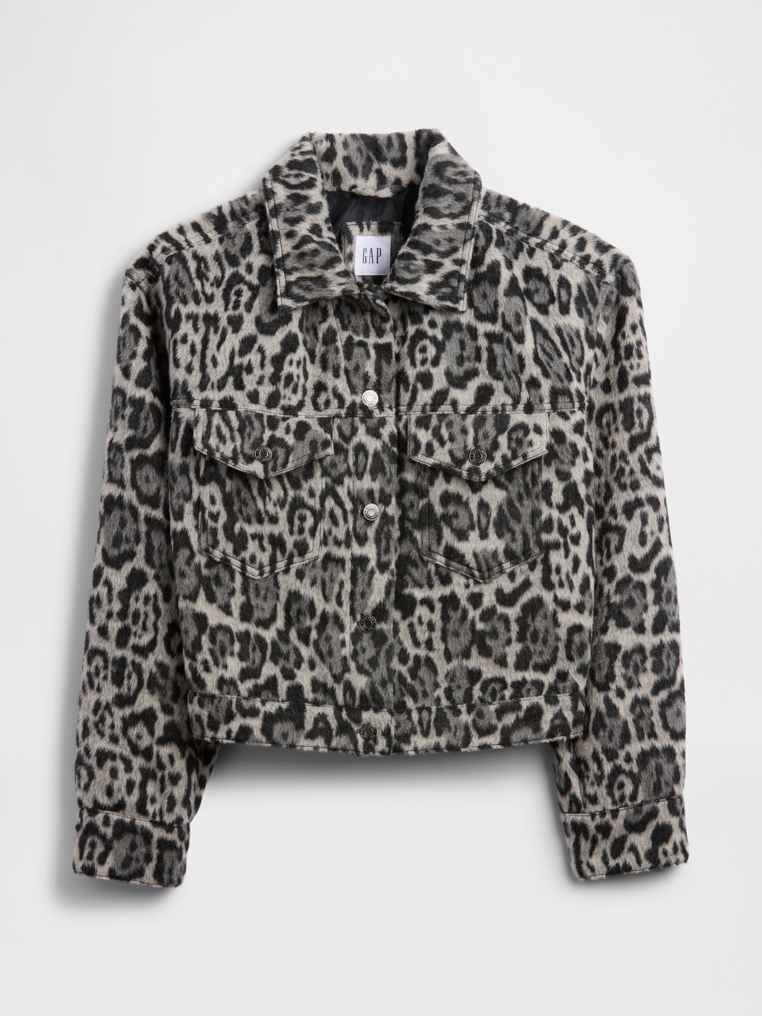 Gap Factory Relaxed Cropped Textured Icon Jacket In Multi