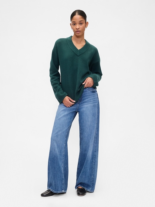 Image number 3 showing, Oversized V-Neck Sweater