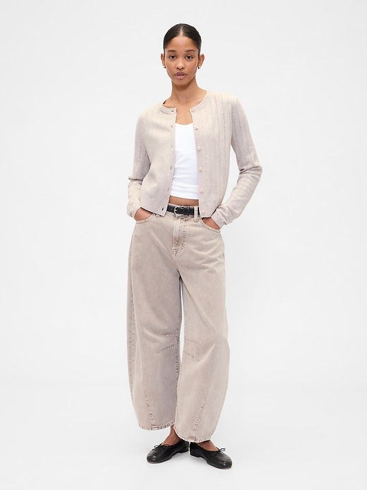 Image number 3 showing, CashSoft Pointelle Cardigan