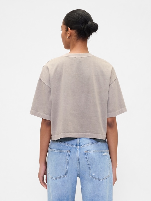 Image number 2 showing, Oversized Cropped Crewneck T-Shirt