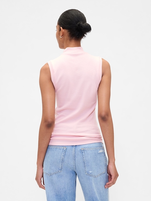 Image number 2 showing, Modern Ribbed Mockneck Tank Top