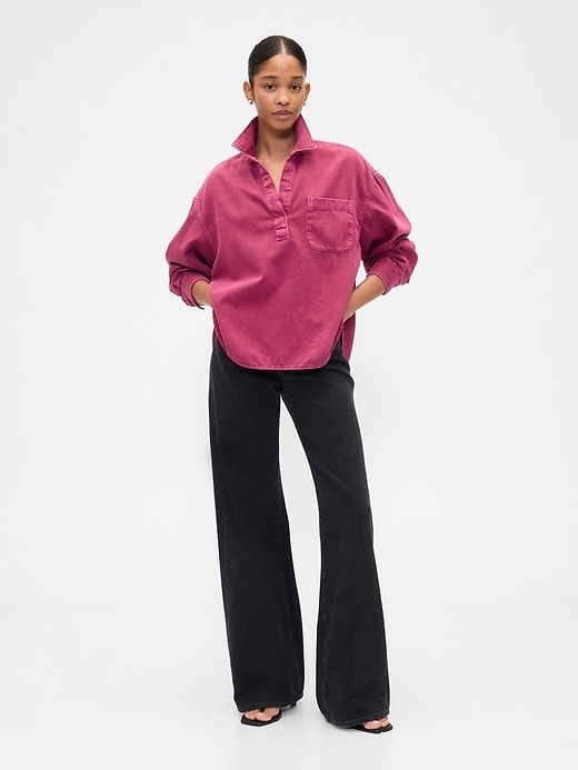 Image number 3 showing, Denim Big Shirt
