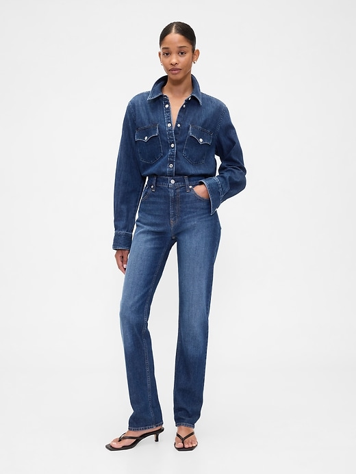Image number 3 showing, Relaxed Denim Western Shirt