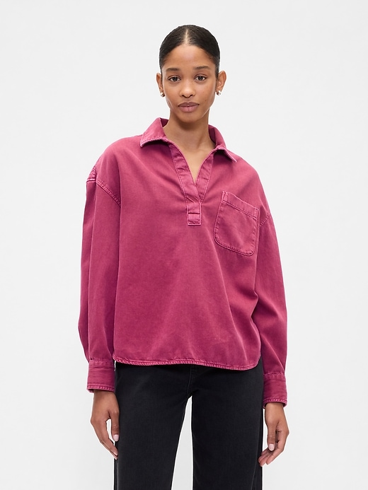 Image number 1 showing, Denim Big Shirt