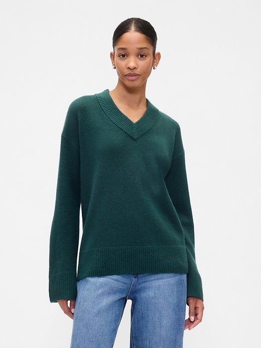 Image number 1 showing, Oversized V-Neck Sweater