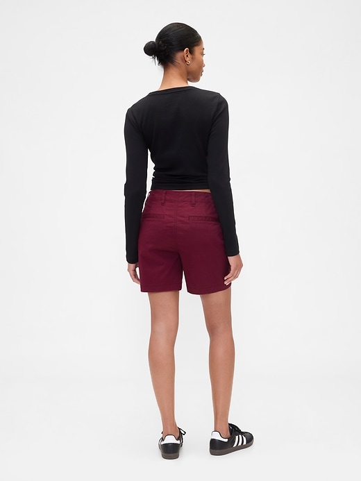 Image number 4 showing, 5" Mid Rise Downtown Khaki Shorts