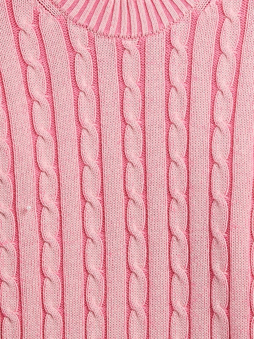 Image number 4 showing, Relaxed Cable-Knit Crewneck Sweater