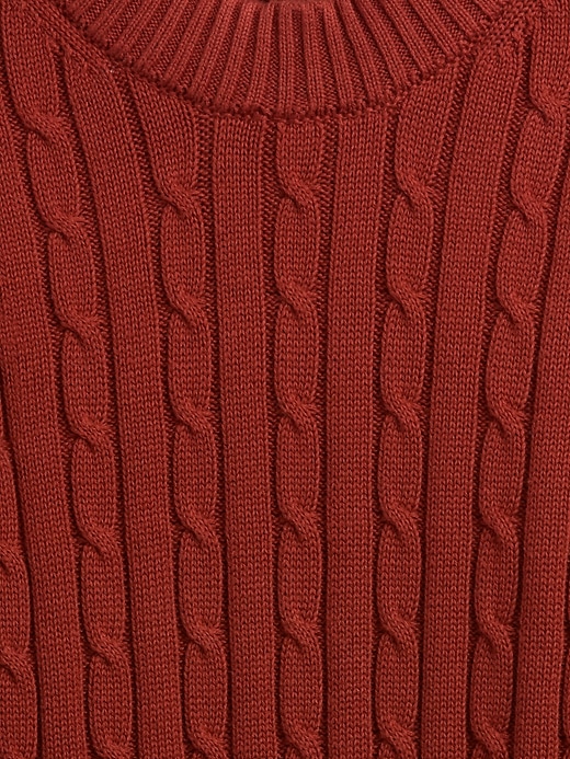 Image number 4 showing, Relaxed Cable-Knit Crewneck Sweater