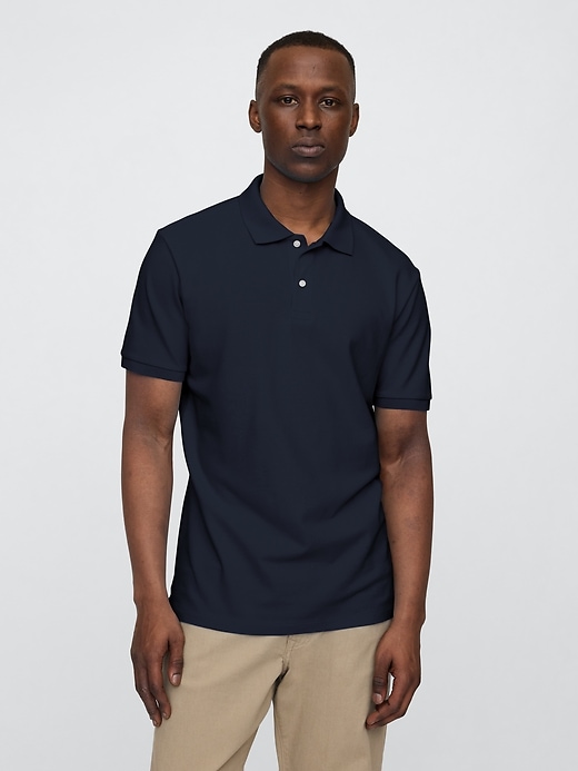 Image number 1 showing, Stretch Pique Polo Shirt
