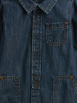 Baby Denim Utility One-Piece | Gap Factory