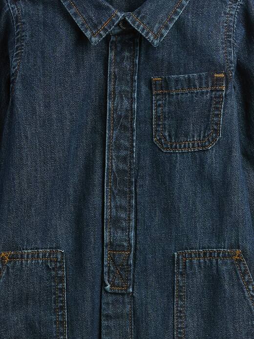 Image number 3 showing, Baby Denim Utility One-Piece