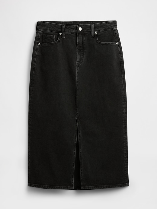 Image number 5 showing, Denim Midi Pencil Skirt