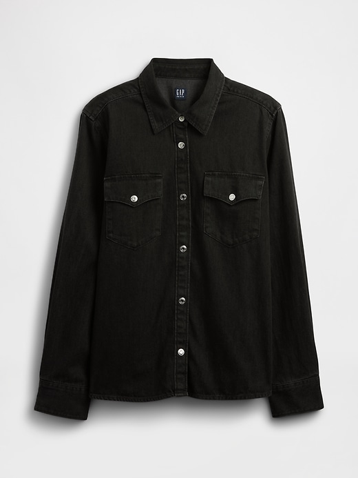 Image number 5 showing, Relaxed Denim Western Shirt