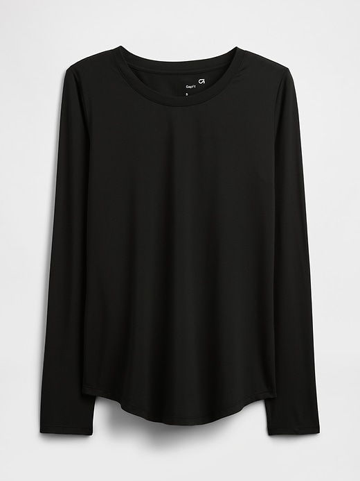 Image number 5 showing, GapFit Brushed Jersey Curved-Hem T-Shirt