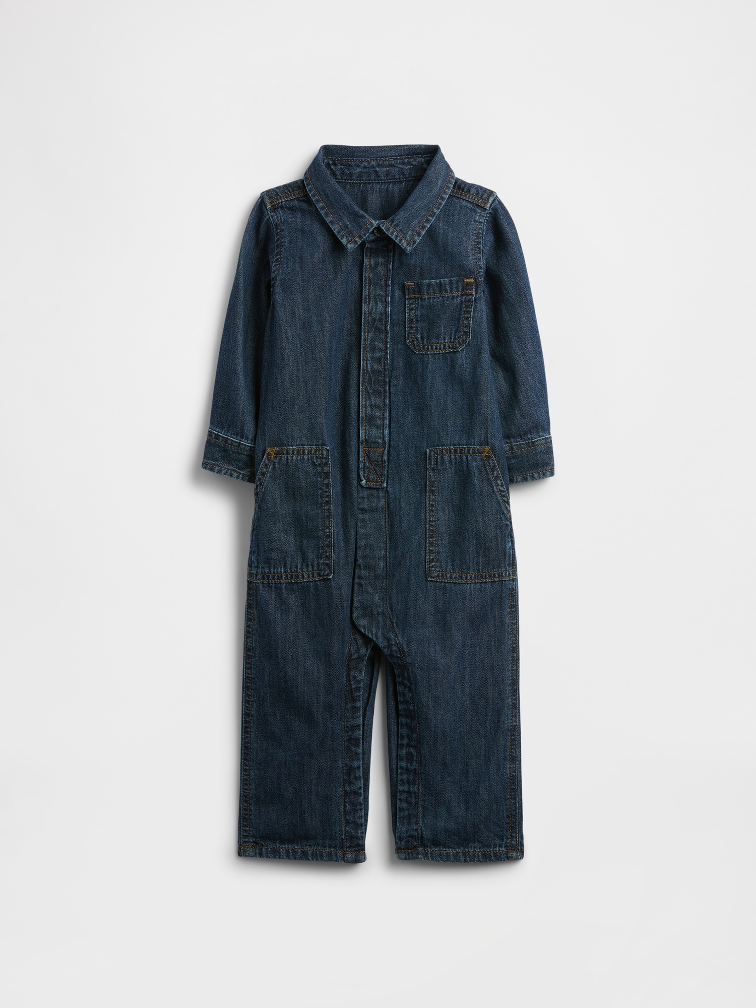 Baby Denim Utility One-Piece