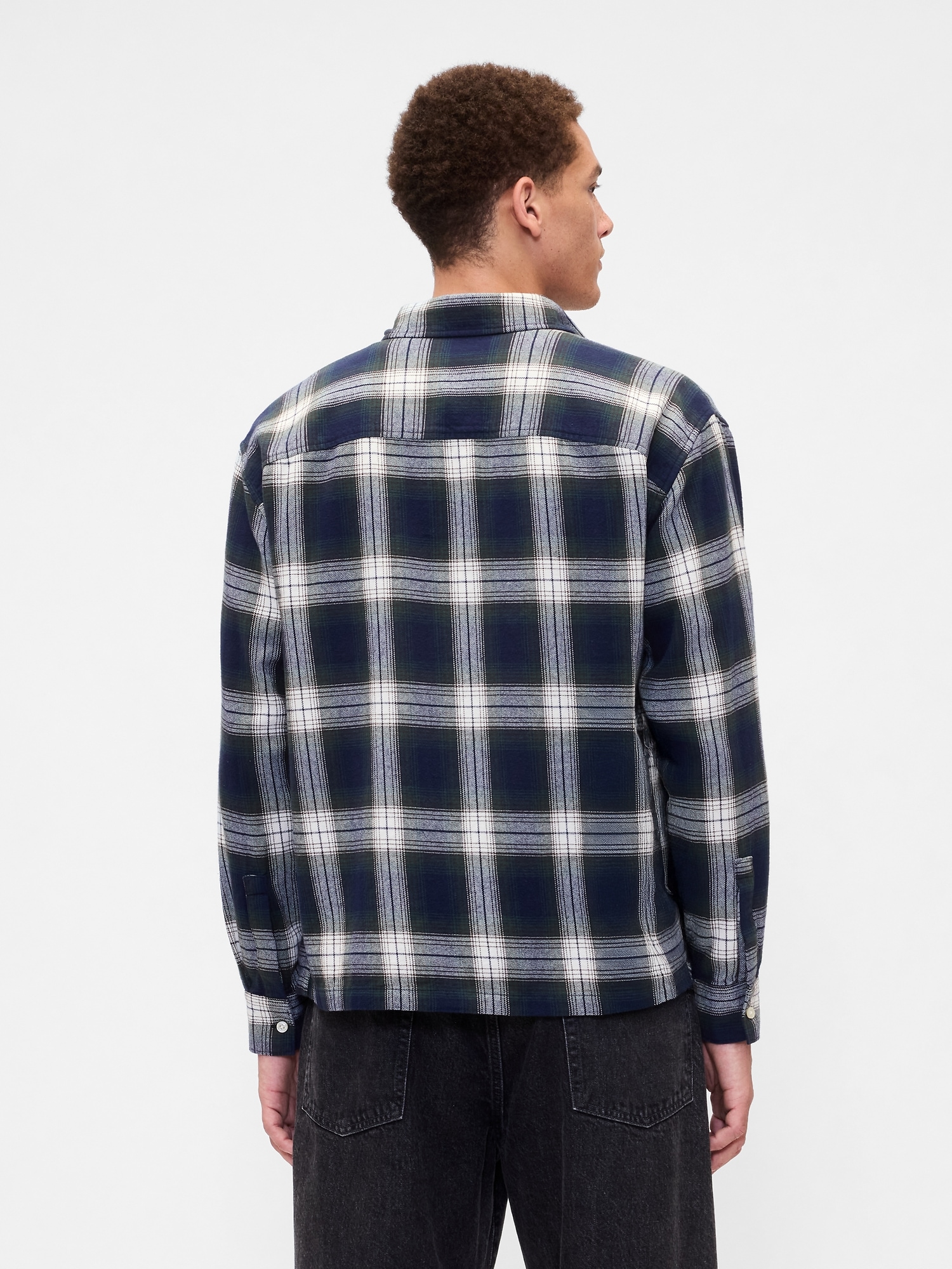 Gap Factory Flannel Shirt In Boxy Fit In Multi