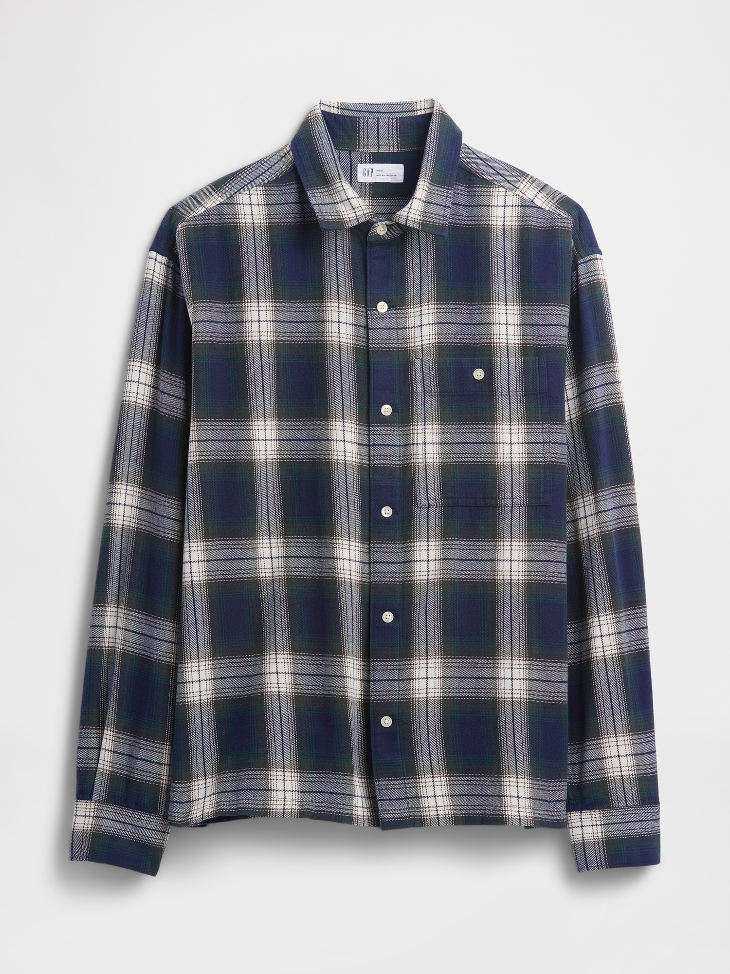 Gap Factory Flannel Shirt In Boxy Fit In Multi