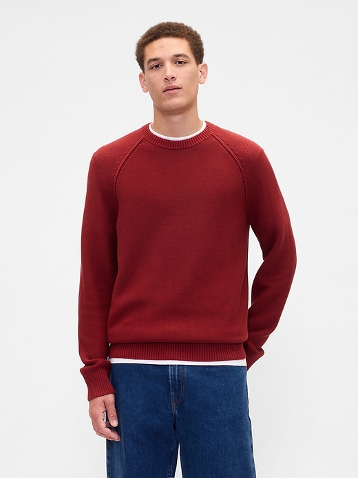 Image number 1 showing, Garter Crewneck Sweater