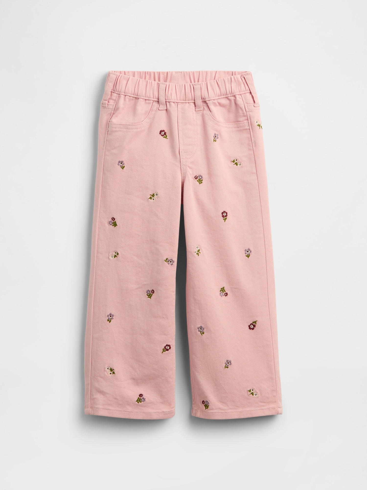 babyGap Pull-On Print Wide-Leg Jeans - Pink