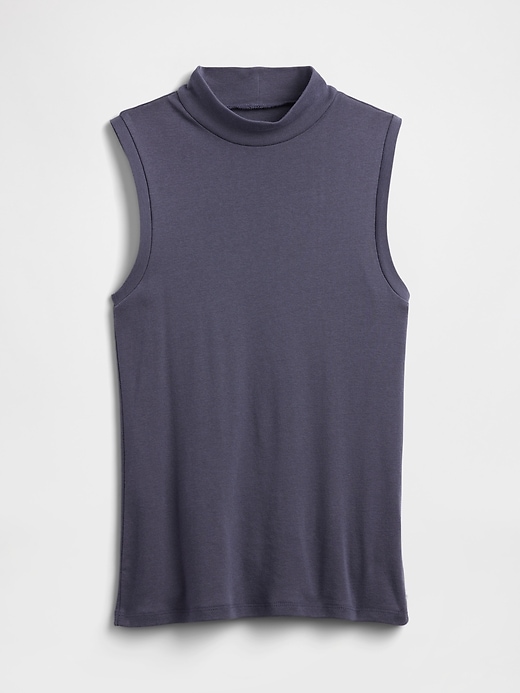 Image number 5 showing, Modern Ribbed Mockneck Tank Top