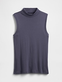 Modern Ribbed Mockneck Tank Top