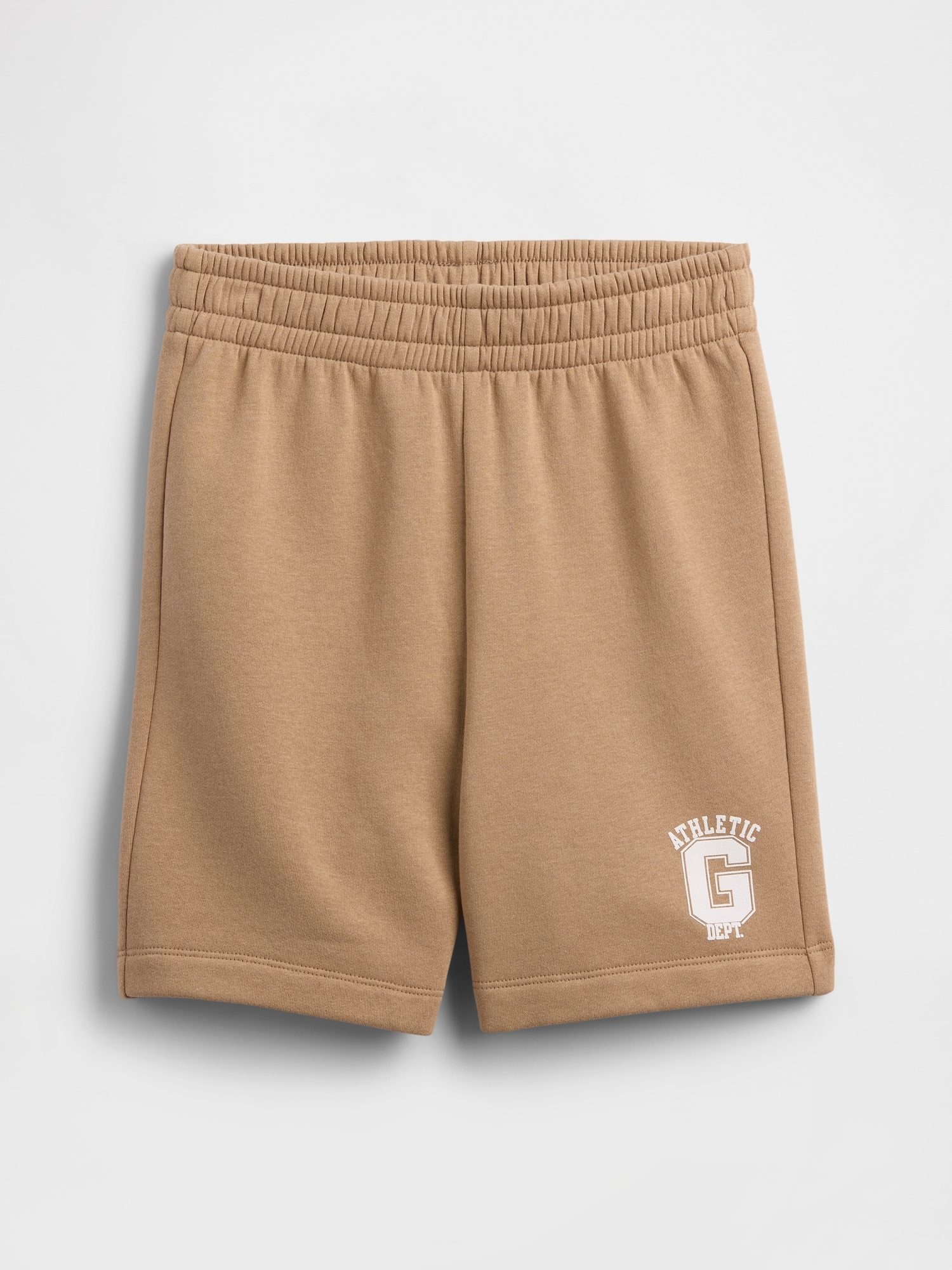 Kids Relaxed Gap Logo No-Pocket Pull-On Shorts - Brown