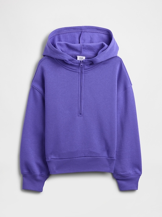 Image number 1 showing, Kids Relaxed Half-Zip Fleece Hoodie