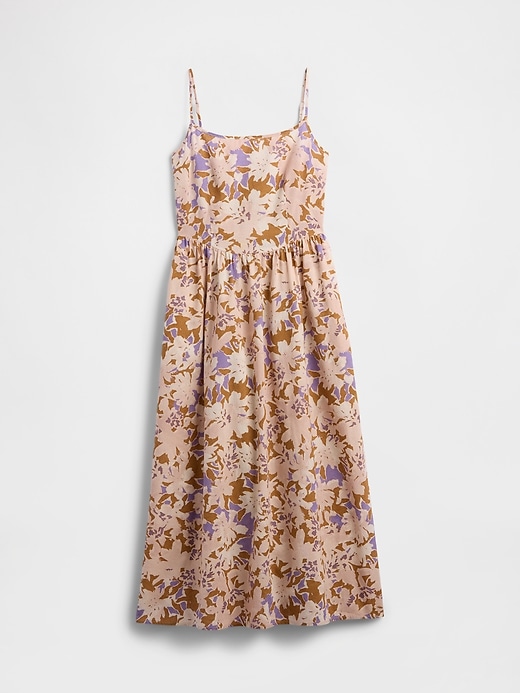 Image number 7 showing, Linen-Blend Dip-Waist Midi Dress