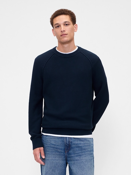 Image number 1 showing, Garter Crewneck Sweater