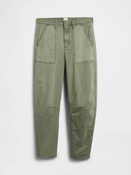 Image number 7 showing, High Rise Barrel Khakis