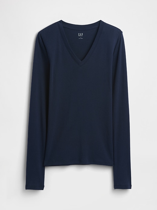 Image number 5 showing, Modern Ribbed V-Neck T-Shirt
