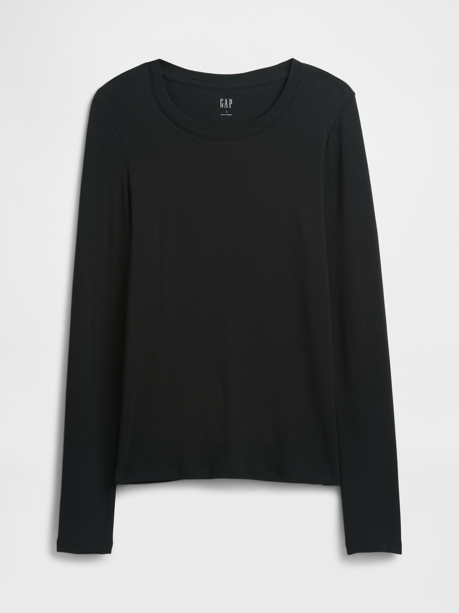 Gap Factory Modern Ribbed Crewneck T-shirt In Black