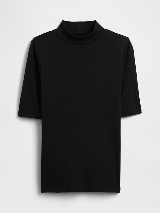 Image number 5 showing, Modern Ribbed Mockneck T-Shirt