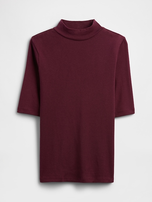 Image number 5 showing, Modern Ribbed Mockneck T-Shirt