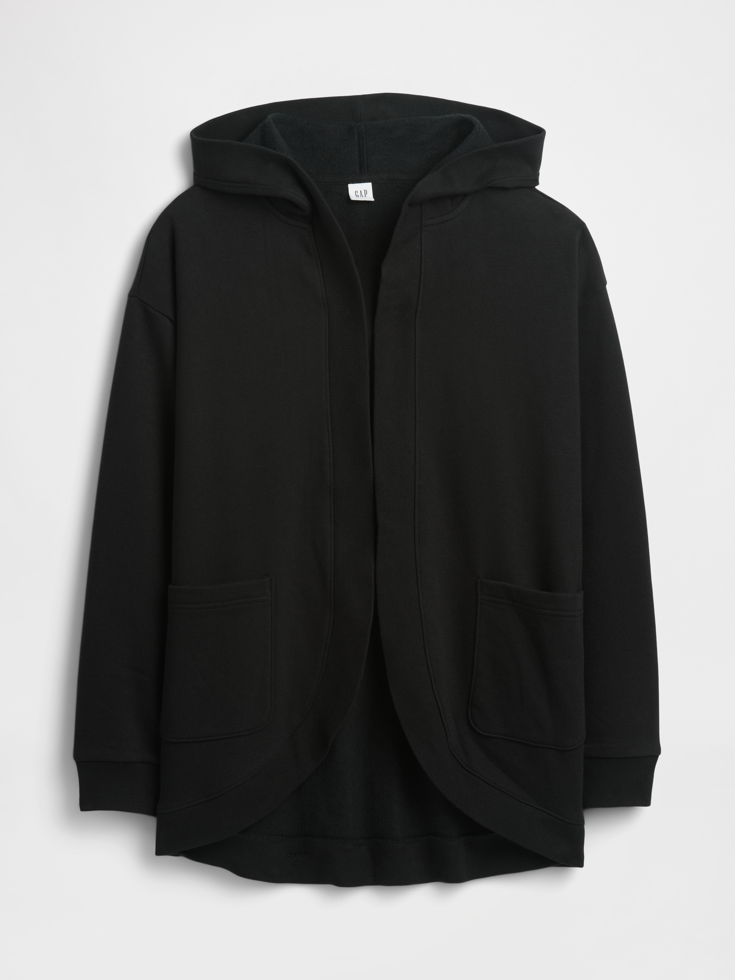 Gap Factory Oversized Open-front Hoodie In Black